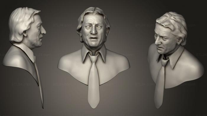 Бюсты и барельефы известных личностей (Robert De Niro, BUSTC_0825) 3D модель для ЧПУ станка